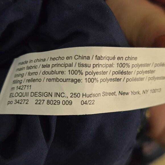 Eloquii Quilted Bomber Jacket NWOT Pressing Matters Blue Floral Size 26/28 - Picture 11 of 12